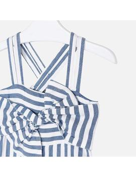 Mono Mayoral Lazo Azul Rayas Para Niña