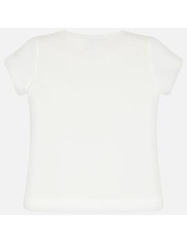 Camiseta Mayoral M/C Corazones Crudo Para Niña