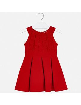 Vestido Mayoral Liso Rojo Para Niña