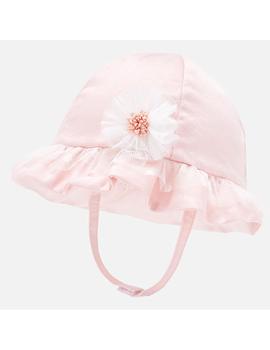 Gorro Mayoral Rosa Tul Flor Para Bebe Niña