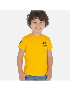 Camiseta Mayoral Nature Naranja Para Mini Niño