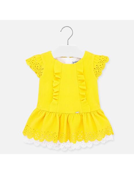 Vestido Pique Amarillo Bebe