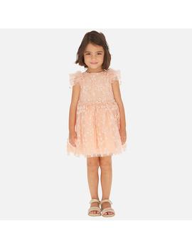 Vestido Mayoral Tul Rosa Para Niña