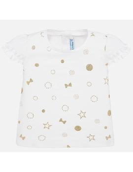 Camiseta Mayoral Estrellas Cruda Bebe Niña