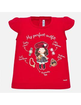 CAMISETA MAYORAL MUñECA ROJO PARA BEBE NIñA