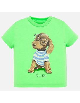 Camiseta Mayoral M/C Perrito Verde Para Niño