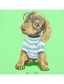 Camiseta Mayoral M/C Perrito Verde Para Niño