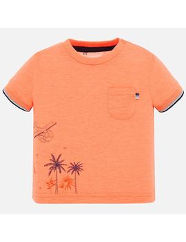 Camiseta Mayoral Palmeras Naranja Bebe Niño